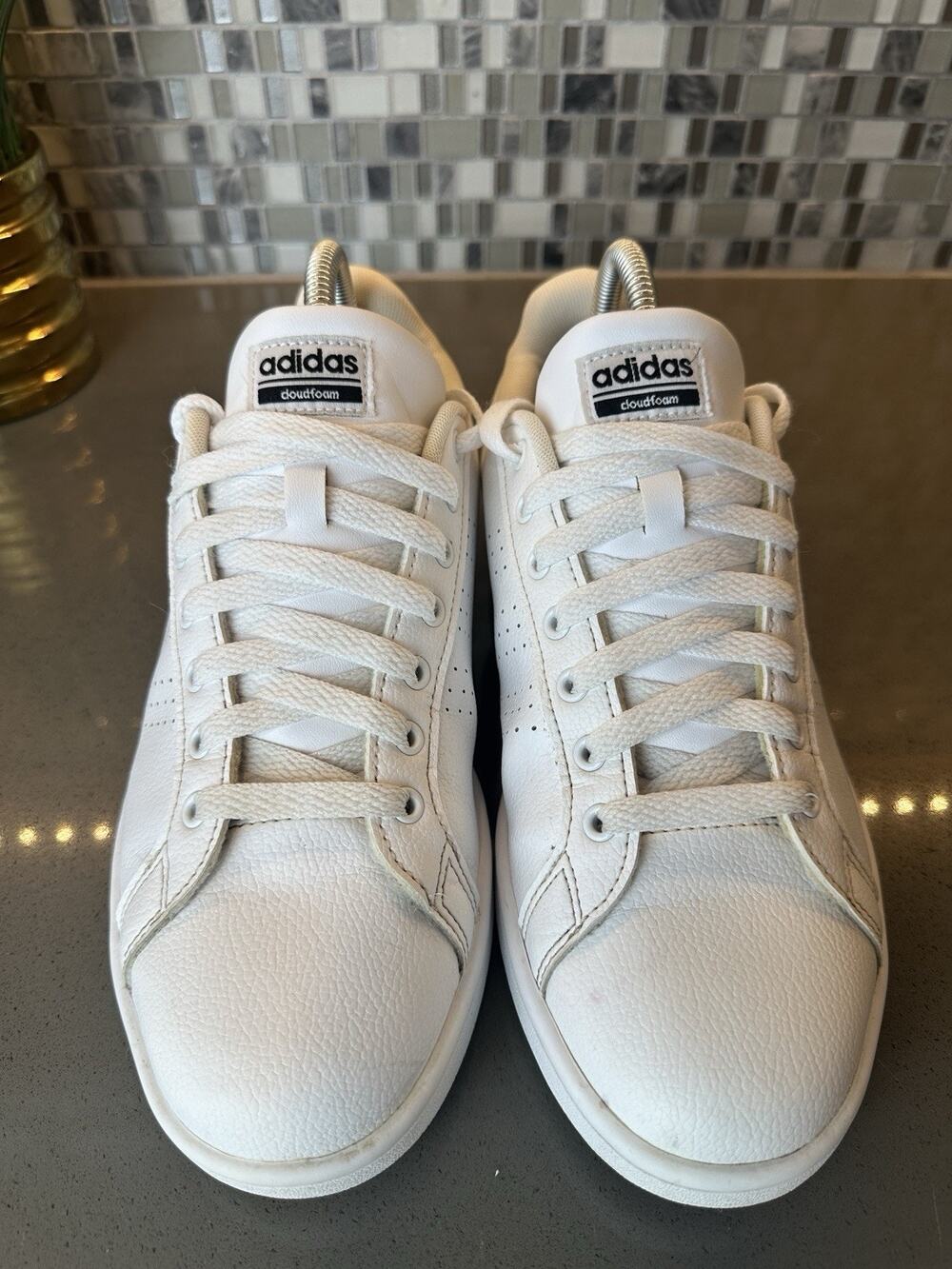 Adidas Neo Cloudfoam Advantage Clean Shoes White Black Men’s US 10 AW4323